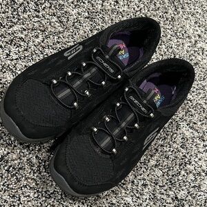 Skechers Black Lace-Up Sneakers